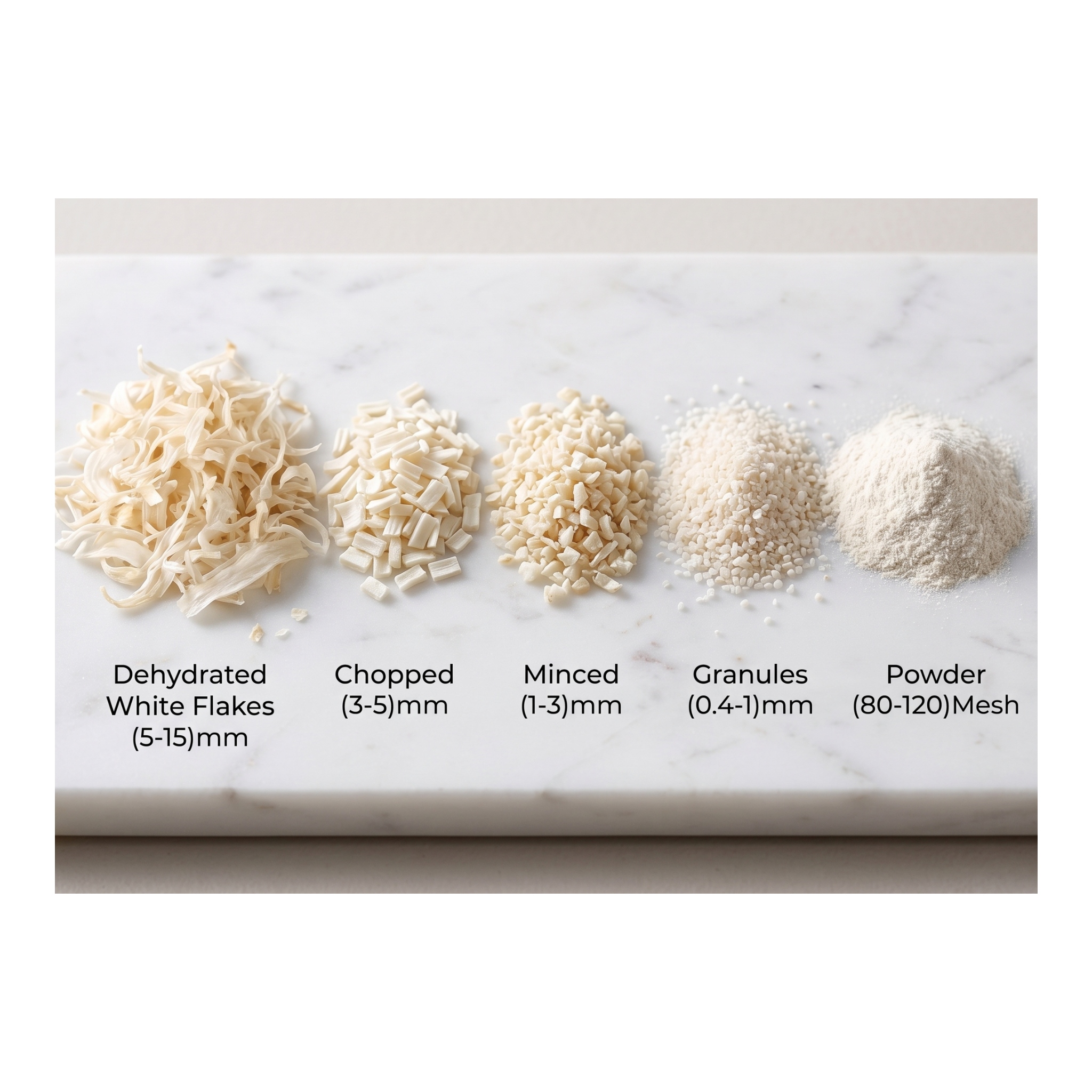 Dehydrated White Onion Flakes / Chopped / Minced / Granules / Powder