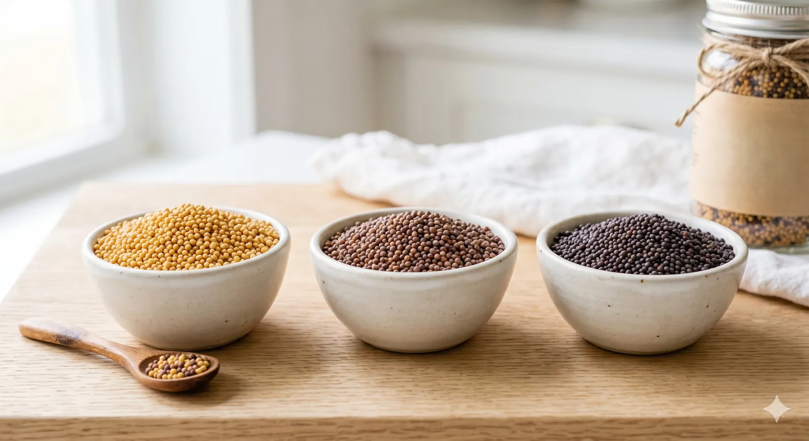 Mustard Seeds (Yellow, Brown & Black)